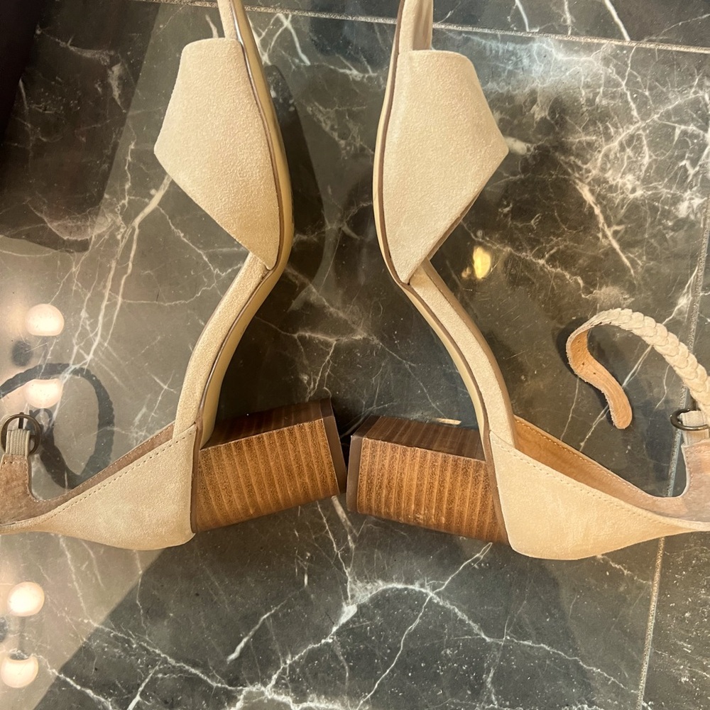 Soludos Tan, Suede Heel